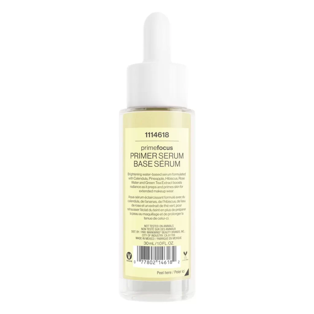 Prime Focus Brightening Primer Serum Bottle